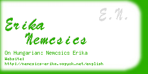 erika nemcsics business card